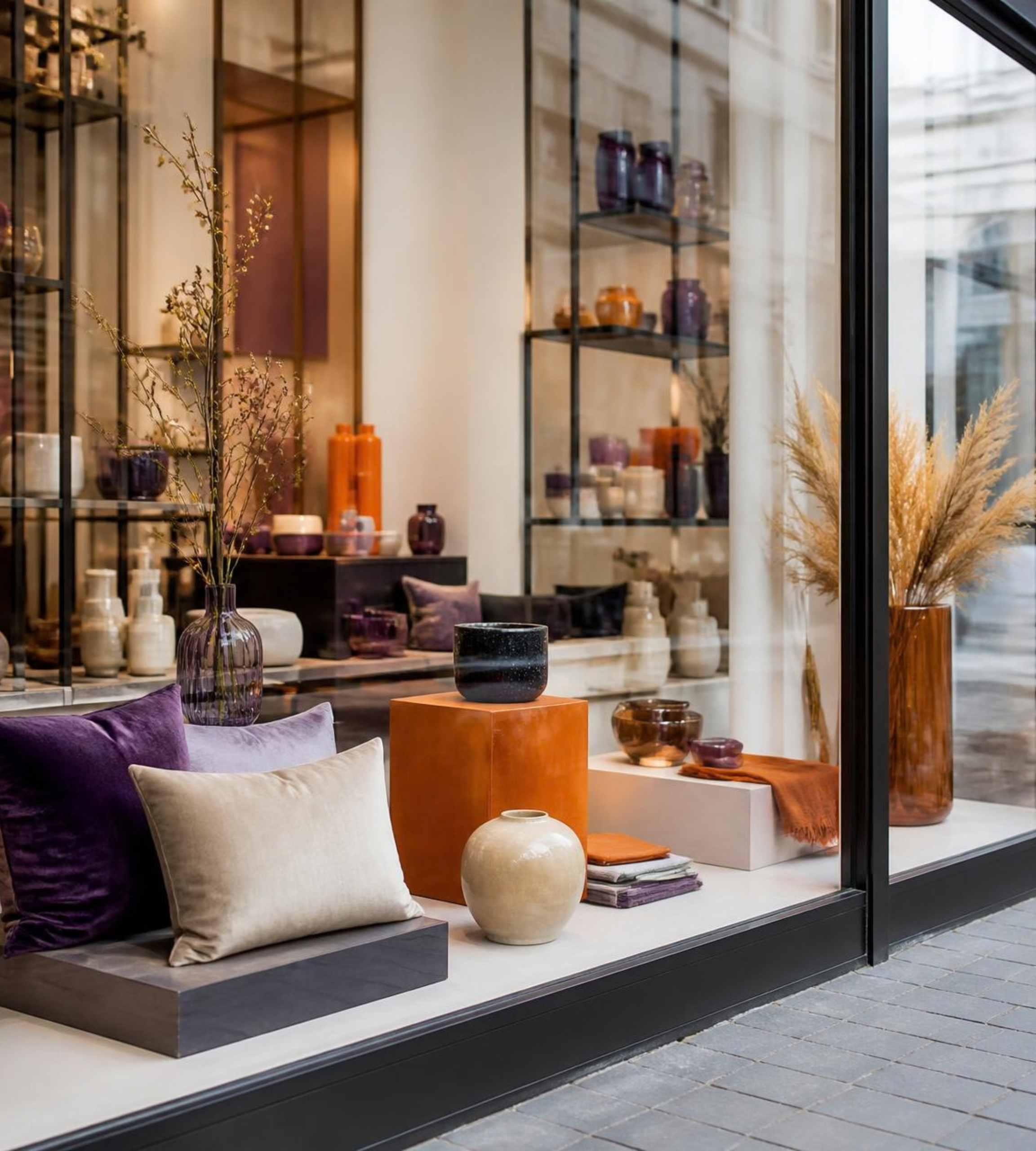 Vitrine professionnelle réorganisée pour mieux mettre en valeur l’existant
